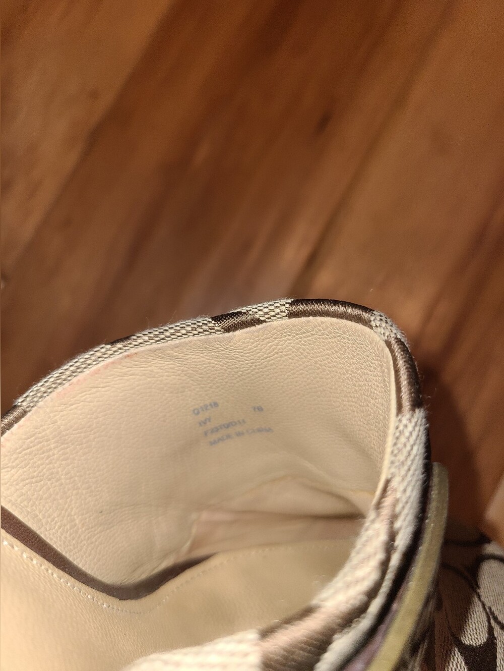 Coach Designer Ivy Vintage Studded Signature C Monogram Canvas Clog Mules Heel 7 - Picture 9 of 11